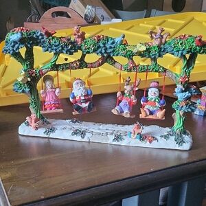 Festive Holiday Swing Set Decor